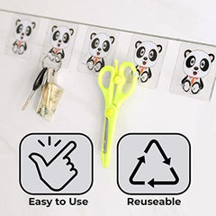 Homestic Pack of 10 Hooks for Wall|Superior Quality ABS|Durable & Rust-Proof|Easy to Install Self Adhesive Hook|Multipurpose Hooks for Bathroom, Kitchen||KR-14|Transparent