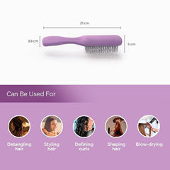 Kuber Industries Hair Brush | Bristles Brush | Hair Brush with Paddle | Brush for Curly wavy Hairs | Suitable For All Hair Types | Hair Brush Styling Hair | Pack of 3 | C19P.. | Purple