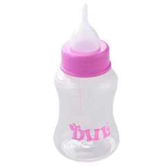Kuber Industries Pet Feeding Bottle for Puppies,Kittens,Rabbits & Other Newborns|Nursing Bottle for Pets|Squeeze Liquid Feed Bottle|Bottle,Milk Brush,Pacifier Replacement|LS143PK|150 ML|Pink