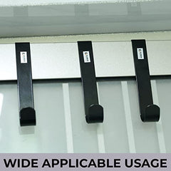 Homestic Cloth Hanger|Wall Mounted Towel Hanger|Multipurpose Cloth & Towel Holder|Iron Spray Material|Easy Installation|Interchangeable Over The Door Hook|ZT-3042(B)|Pack of 3|Black