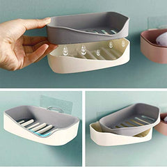 Urbane Home Soap Case|Leakproof Travel Soap Box Case Holder|Plastic Kitchen Sink Self Draining Soap,Pack of 4 (Assorted)