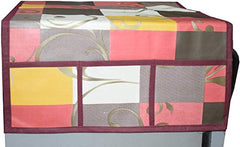 Kuber Industries Cloth 3 Pieces Fridge Mat, 1 Piece Handle Cover and 1 Pieces Fridge Top Cover (Multi)-CTKTC2780