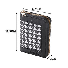 Kuber Industries Card Holder Wallet for Men Women|Debit Credit Card Holder|Wallet for Id, Visiting Card, Buisness Card|Zipper Closure Wallet|White (Pack of 3)