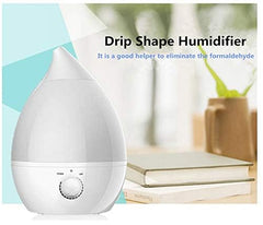 Homestic 2.4L Electric Humidifier for Room Moisture & Aroma Diffuser for Cold and Cough | Drip Shape Humidifier for Living Room & Office Fragrance | Car & Room Freshner Machine | White