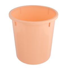 Kuber Industries Dustbin | Open Dustbin | Plastic Garbage Dustbin | Dustbin for Kitchen | Dustbin for Bathroom | Office Dustbin | Plain Sada Dustbin | 5 LTR | Peach