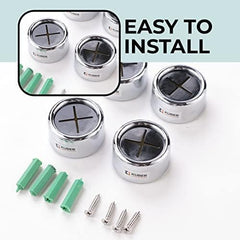 Kuber Industries Cloth Hanger|Wall Mounted Towel Hanger|Multipurpose Cloth & Towel Holder|ABC + PVC Material|Easy Installation|Waterproof|77019|Pack of 12|Black