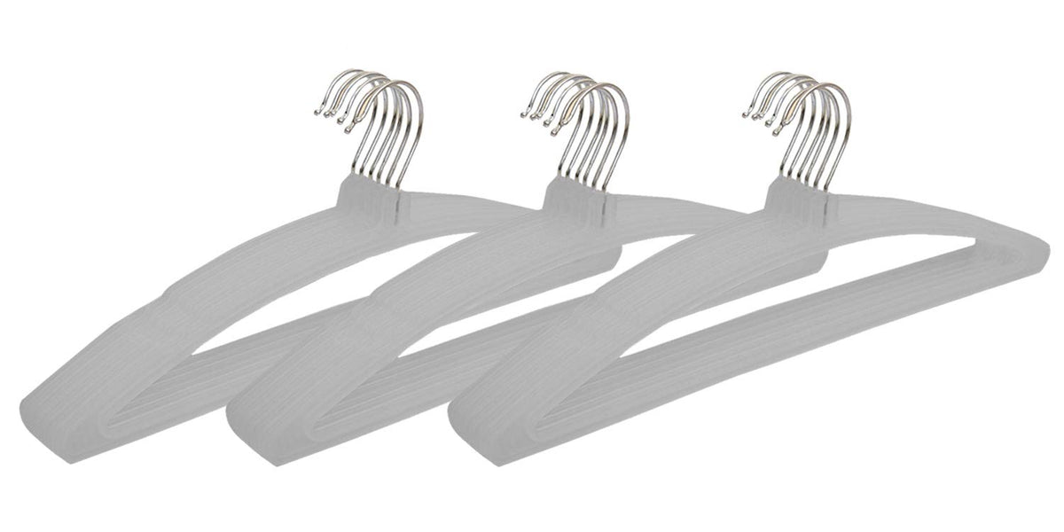 Kuber Industries 18 Piece Plastic Hanger, Grey