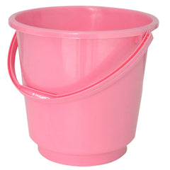 Heart Home 2 Pieces Plastic Bathroom Bucket & Mug Set (Pink)