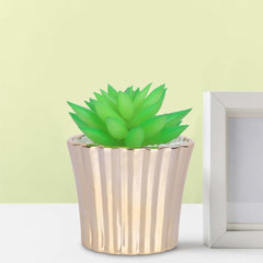 Kuber Industries Artificial Plants for Home D?cor|Natural Looking Indoor Fake Plants with Pot|Artificial Flowers for Decoration-Pack of 6 (Green)