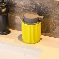 Kuber Industries Liquid Soap Dispenser | Handwash Soap Dispenser | Soap Dispenser for Wash Basin | Shampoo Dispenser Bottle | Bathroom Dispenser Bottle | Pack of 6 | JY00162YW | 320 ml | Yellow