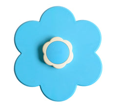 Kuber Industries Flower Design ABS Plastic Multipurposes 6 Pcs Transparent Container Box for Dry Fruits, Masala/Spices, Mouth Freshners, Chocolates (Blue)