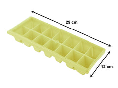 Heart Home BPA Free Easy Release Ice Cube Tray/Bin/Box Set with 14 Section- Pack of 12 (Green & Blue)-HS43HEARTH25812