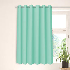 Kuber Industries 100% Room Darkening Black Out Curtain I 5 Feet Window Curtain I Insulated Heavy Polyester Solid Curtain|Drapes with 8 Eyelet for Home & Office (Aqua)