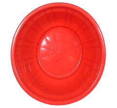 Kuber Industries Leaf Printed 40 Lt. Multipurpose Unbreakable Plastic Tub |Bath Tub|Washing Tub (Red), Pack of 1, Round