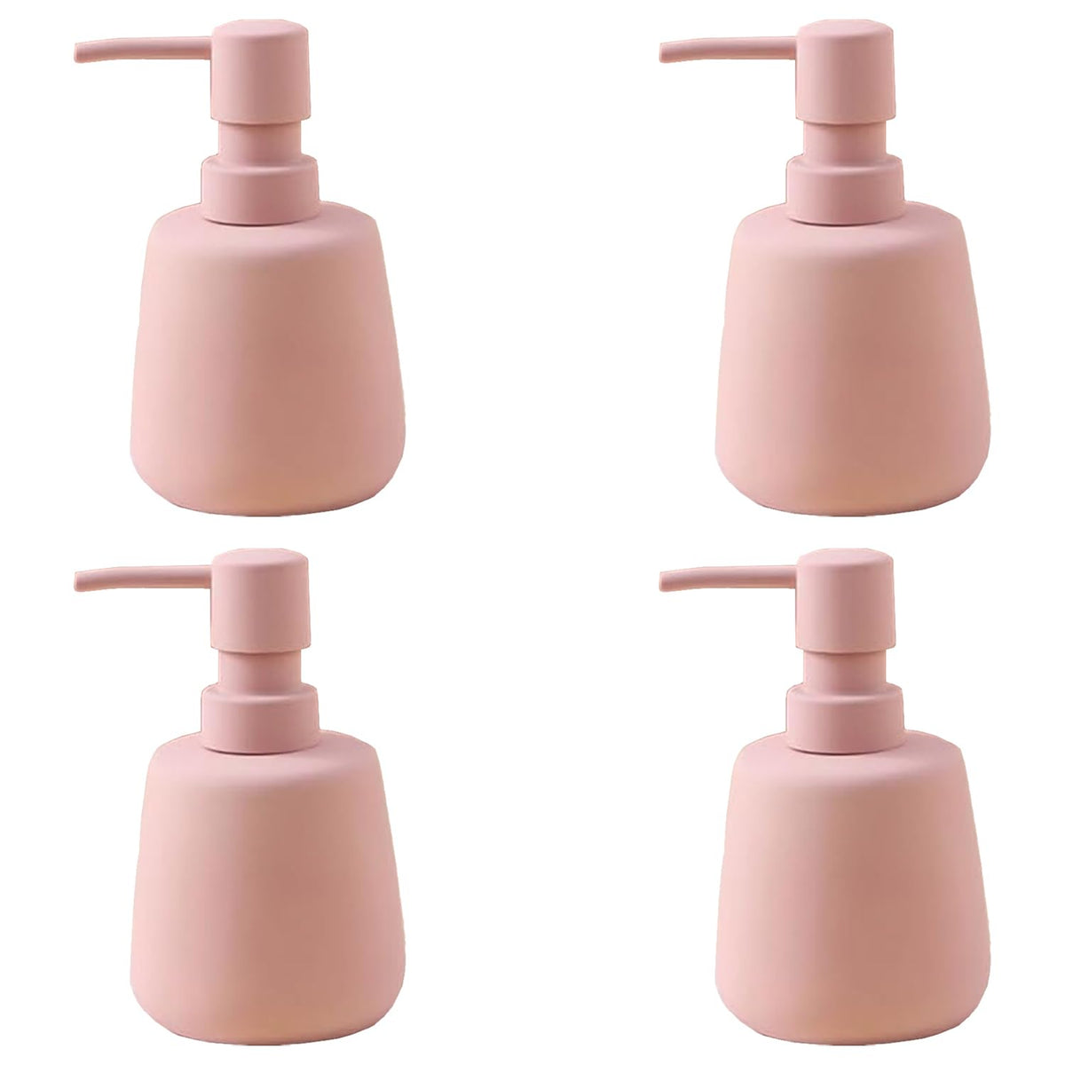 Kuber Industries Liquid Soap Dispenser | Handwash Soap Dispenser | Soap Dispenser for Wash Basin | Shampoo Dispenser Bottle | Bathroom Dispenser Bottle | Pack of 4 | JY00159PK | 260 ml | Pink