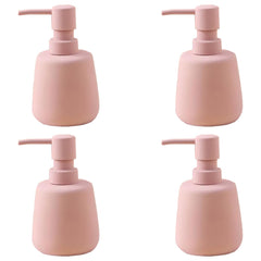 Kuber Industries Liquid Soap Dispenser | Handwash Soap Dispenser | Soap Dispenser for Wash Basin | Shampoo Dispenser Bottle | Bathroom Dispenser Bottle | Pack of 4 | JY00159PK | 260 ml | Pink