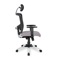 Kuber Industries Ergonomic Office Chairs for Work From Home | Comes with Manual Height Adjustable, Armrest & Adjustable 2D Lumbar Support | Comfy Study Chair for Students with Wheels | Black