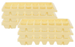 Heart Home Plastic Ice Cube Tray Set with 14 Section- Pack of 6 (Cream)-HS43HEARTH25753