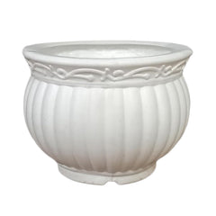 Heart Home Kanha Matki Flower Pot | Flower Planter Pots for Indoor | Flower Pots for Outdoor | Pot for Garden & Balcony Flowering | Flower Plants Pot | 6 Inch | White