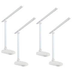 Kuber Industries Folding Mobile Phone Stand Lamp|White Light USB Plug-in|Led Table Lamp-Pack of 4 (White)