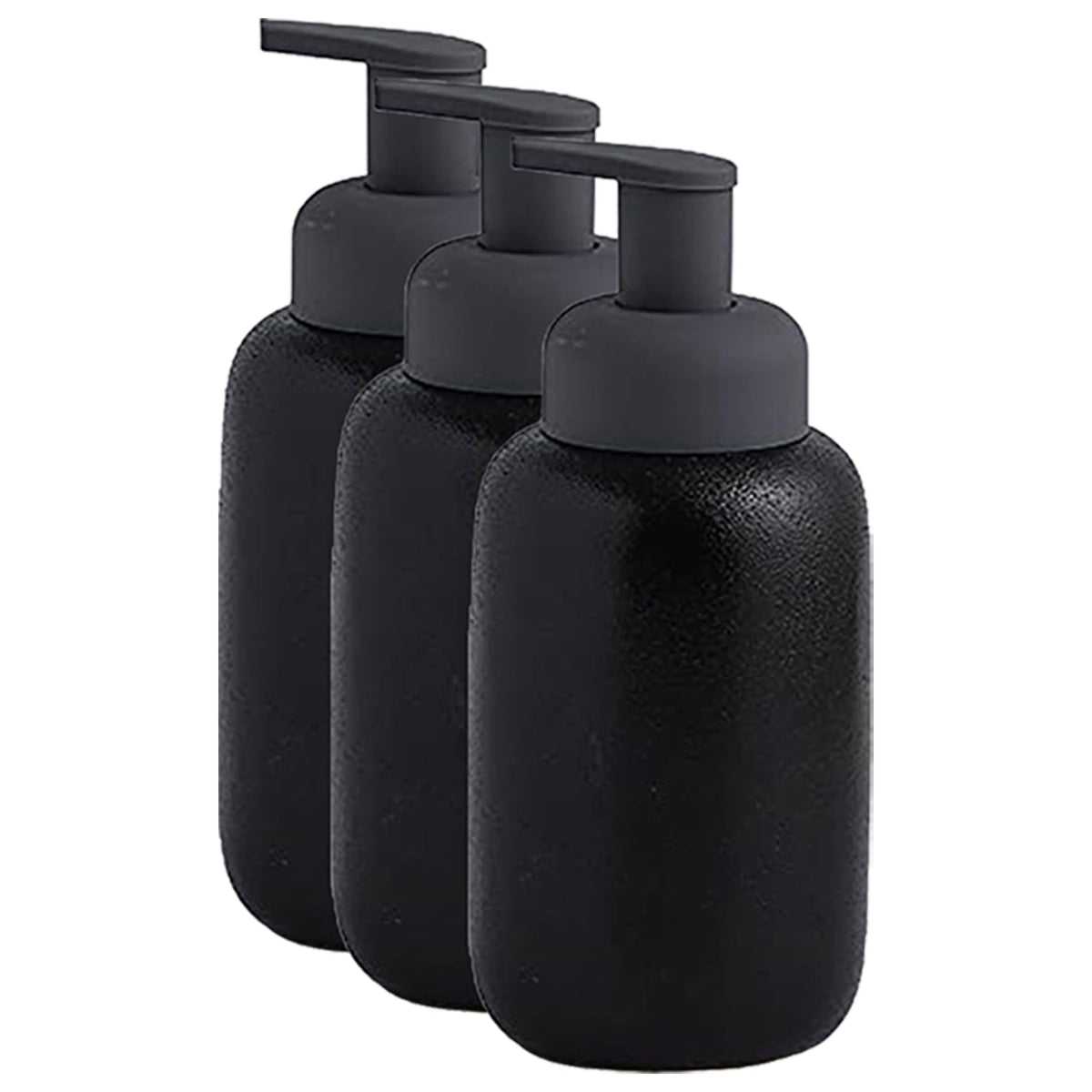Kuber Industries Liquid Soap Dispenser | Handwash Soap Dispenser | Soap Dispenser for Wash Basin | Shampoo Dispenser Bottle | Bathroom Dispenser Bottle | 3 Piece | 400 ml | JY00012 | Black