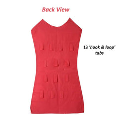 Kuber Industries Fabric 2 Pieces Double Sided Dress Style Hanging Organizer for Jewellery and Makeup Accessories Organizer (Black & Pink) -CTKTC034762