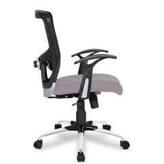 Kuber Industries Ergonomic Office Chairs for Work From Home | Comes with Manual Height Adjustable, Armrest & Adjustable 2D Lumbar Support | Comfy Study Chair for Students with Wheels | Black