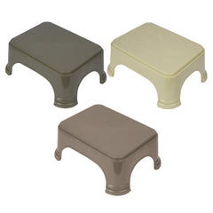 Heart Home Bathroom Stool | Bathroom Plain Square Stool | Plastic Stool For Bathroom | Stool for Kitchen | Bathroom Patla | Support Stool for Bathroom | P6 | Pack of 3 | Multi