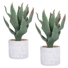 Kuber Industries Artificial Plants for Home Décor|Natural Looking Indoor Fake Plants with Pot|Artificial Flowers for Decoration-Pack of 2 (Green)