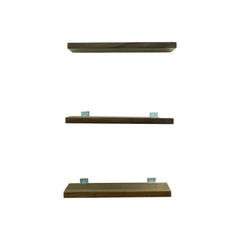 Heart Home 3 Piece Sturdy & Durable Sheesham Wood Honey-Matte Finish Wall Mount Wooden Wall Shelf for Bedroom & Living Room | Furniture Wall Rack Shelf for Decor | Brown
