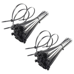 Homestic Pack of 200 250 MM Self Locking Cable Ties|Heavy Duty Nylon Zip Ties|(Black)