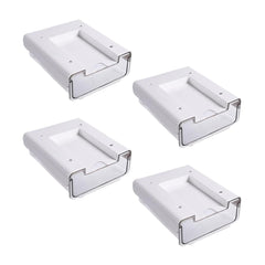 Kuber Industries Bottom Layer Small Drawer Storage Box|Plastic Cabinet Box For Storage|Pack of 4|White