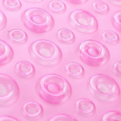 Homestic Bath Mat | PVC Bathroom Mat | Shower Bath Mat | Floor Tub Mat | Bathroom Oval Mud Mat | Anti-Skid Shower Bathroom Mat | Q-01C | Pink