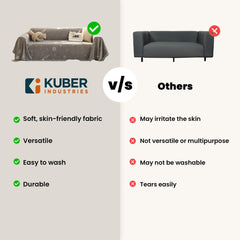 Kuber Industries Decorative Chenille Sofa throw|Throw for Sofa, Bed & Couch|Ideal for Indoor & Outdoor "70x90" Inches-Pack of 3 (Grey)
