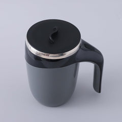 Kuber Industries Anti-Fall Insulated Coffee Mug with Suction Bottom | Leak-Proof Stainless Steel Tumbler | Coffee Mug with Lid and Handle | 500 ML | Black