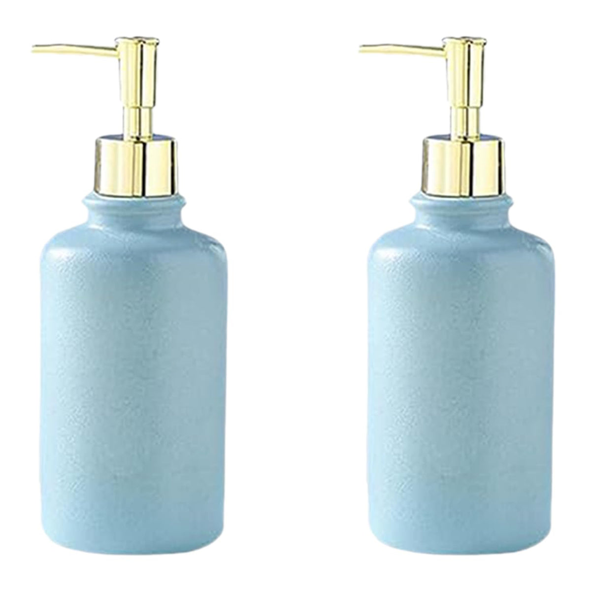 Kuber Industries Liquid Soap Dispenser | Handwash Soap Dispenser | Soap Dispenser for Wash Basin | Shampoo Dispenser Bottle | Bathroom Dispenser Bottle | Pack of 2 | JY00231BU | 400 ml | Blue