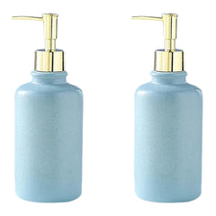 Kuber Industries Liquid Soap Dispenser | Handwash Soap Dispenser | Soap Dispenser for Wash Basin | Shampoo Dispenser Bottle | Bathroom Dispenser Bottle | Pack of 2 | JY00231BU | 400 ml | Blue