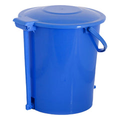 Kuber Industries Pedal Dustbin|Plastic Pedal Dustbin|Kitchen Waste Paper Bin|Dustbin For Bedroom|10 Liter Dustbin (Blue)
