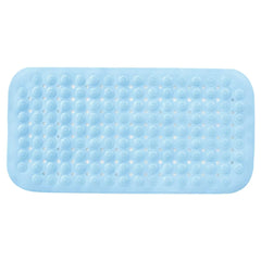 Kuber Industries Bathroom Mat|Anti Slip Mat for Bathroom Floor|Durable,Wear Resistant & Easy to Maintain|Acupressure & Foot Massager Door Mat with Water Drainage Holes|JL01|35 x 70 cm|Blue (Pack Of 6)