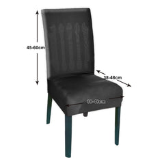 Heart Home Elastic Stretchable Polyster Chair Cover for Home, Office, Hotels, Wedding Banquet (Black)-50HH0967