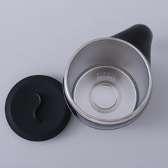 Kuber Industries Pack of 3 Anti-Fall Insulated Coffee Mug with Suction Bottom | Leak-Proof Stainless Steel Tumbler | Coffee Mug with Lid and Handle | 500 ML | Black