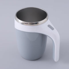 Kuber Industries Anti-Fall Insulated Coffee Tumbler |Suction Bottom | Leak-Proof Stainless Steel Mug|with Lid and Handle | 500 ML | Gray