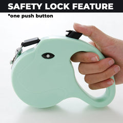 Kuber Industries Retractable Dog Leash|One Button Break with Safety Lock|Automatic & Non-Slip Handle|WINDOG-1092|Soft Padded Handle for Comfort Grip|Pet Training & Walking Accessory|Green (Pack of 2)