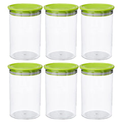 Kuber Industries Airtight Kitchen Container Set | 100% BPA Free, Food Grade Virgin Plastic | Multipurpose, Freezer Safe & Durable | Container for Kitchen Storage Set of 3 | Transparent (Pack Of 2)