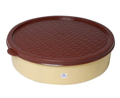 Heart Home Medium Plastic Masala Box With 6 Containers & 1 Spoon- Pack of 2 (Cream)-HS43HEARTH25883