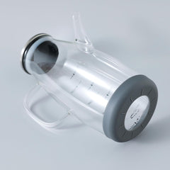 Kuber Industries Oil Dispenser | Borosilicate Oil containers for Kitchen | Oil Pourer | Glass Oil Dispenser Bottle with Cap and Handle | Oil Conatiner | 1000 ML | MRX-2307 | Pack of 6 | Transparent