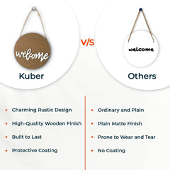 Kuber Industries Door Decor Panel|Wall Hanging Wooden Frame Board-Pack of 5 (Brown)