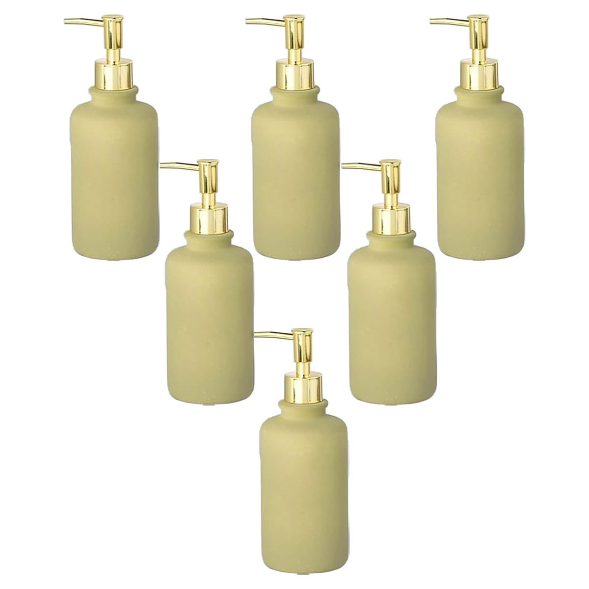 Kuber Industries Liquid Soap Dispenser | Handwash Soap Dispenser | Soap Dispenser for Wash Basin | Shampoo Dispenser Bottle | Bathroom Dispenser Bottle | Pack of 6 | JY00231GN | 400 ml | Green