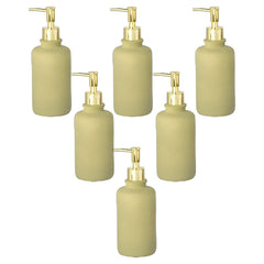 Kuber Industries Liquid Soap Dispenser | Handwash Soap Dispenser | Soap Dispenser for Wash Basin | Shampoo Dispenser Bottle | Bathroom Dispenser Bottle | Pack of 6 | JY00231GN | 400 ml | Green