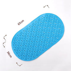 Homestic Bath Mat | PVC Bathroom Mat | Shower Bath Mat | Floor Tub Mat | Bathroom Oval Mud Mat | Anti-Skid Shower Bathroom Mat | Q-02A | Dark Blue